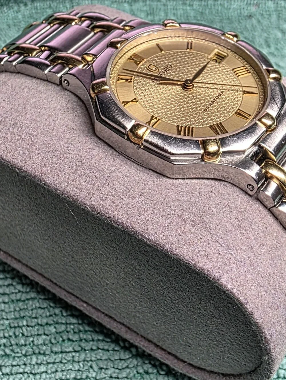 Concord Saratoga Two-Tone, Gold Dial Ladies Watch With Boxes and Papers